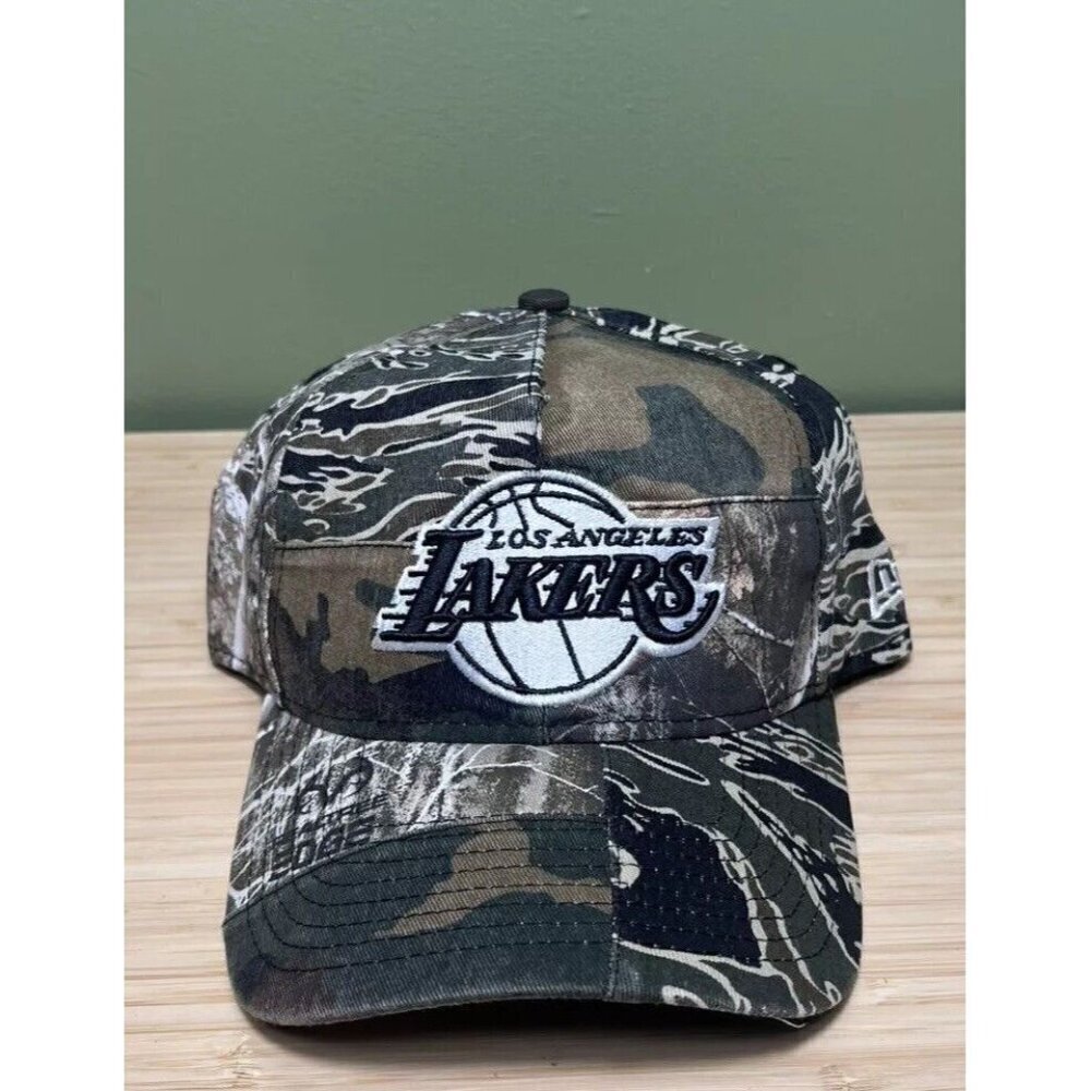 LA Lakers New Era Hat Adjustable Real Tree Camo Trendsetter Iconic Logo